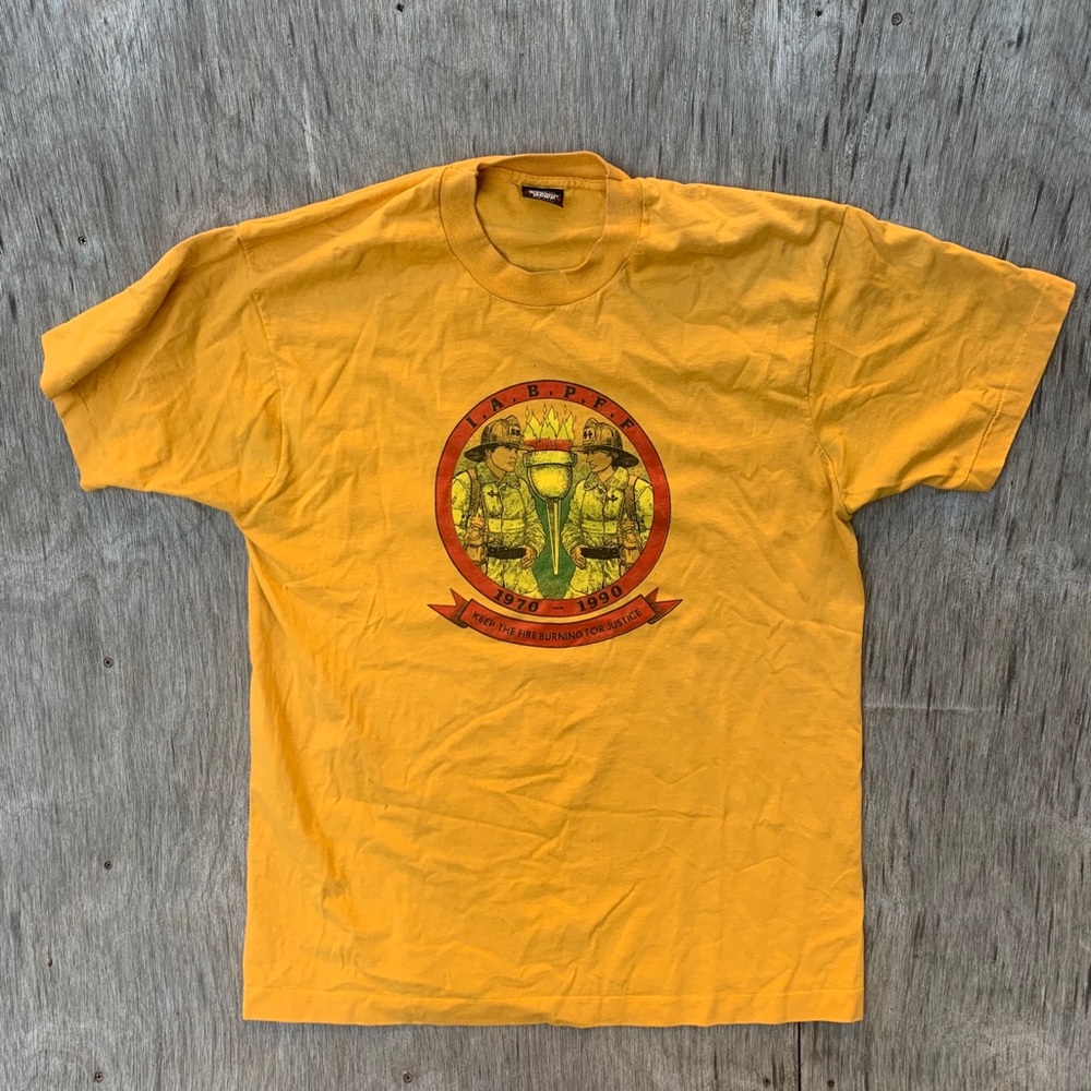 vintage black firefighters T